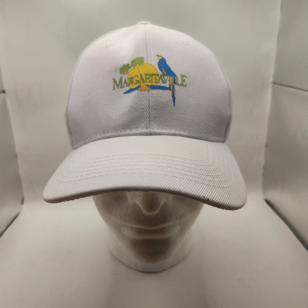 Margaritaville Baseball Cap White Tropical Parrot Logo Adjustable Hat